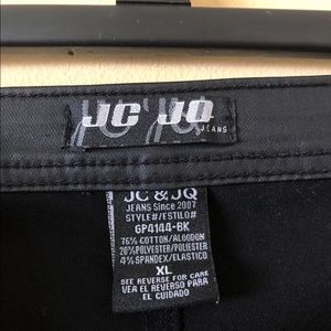 Faux Leather Black Jeans